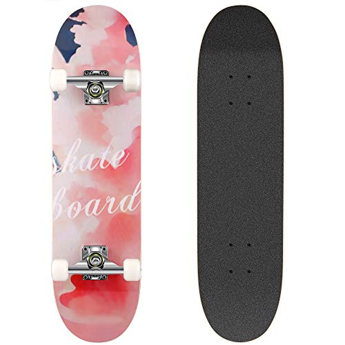 Foto von Hikole Skateboard, Komplettboard, Skateboard aus Holz, 79 x 20 cm, kanadisches Ahorn, 85 A, für Anfänger, Kinder und Erwachsene (8)
