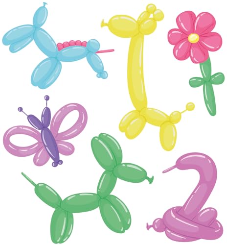 Folat B.V.- Folat Decoración de cumpleaños Coloridas-Globos para modelismo-Stripetastic-Assorti-10 Piezas-Artículos de Fiesta para niños y Adultos, Multicolor (27880)