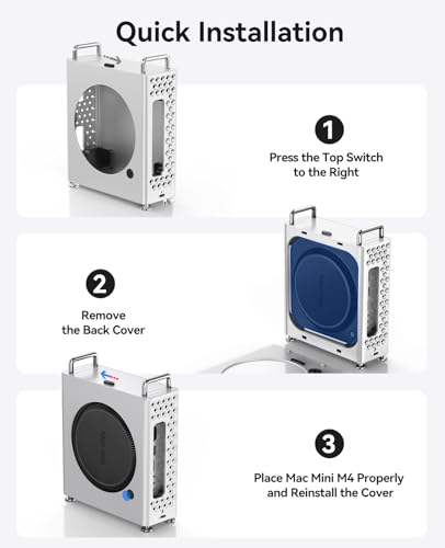 ORICO ORICO MiniPro Thunderbolt 5 アルミ ドッキングステーション 垂直スタンド Mac mini M4/M4 Pro 専用 最大転送速度 80Gbps 内蔵 2TB SSD MST5P の商品画像 1