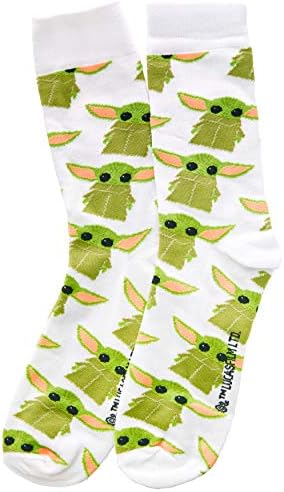 Paladone Mandalorian Child Baby Yoda Mug and Socks Set, Officially Licensed Star Wars Merchandise, Ceramic, 300 milliliters