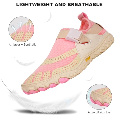 Image of Orgone Hike Footwear Barefoot Shoes Womens Mens, Pro Shoes Women Men Barefoot Hike Shoes Travel Shoes, Healthy & Non-Slip Breathable Barefoot Shoes, Pink A25