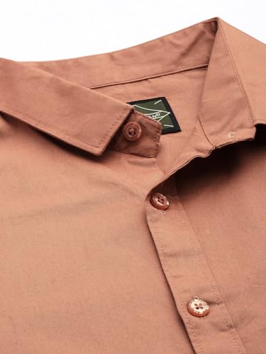 Image of Majestic Man Men's Cotton Slim Fit Solid Casual Shirt