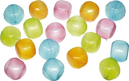 BarCraft Reusable Ice Cubes, Plastic, Multi Colour, Pack of 18