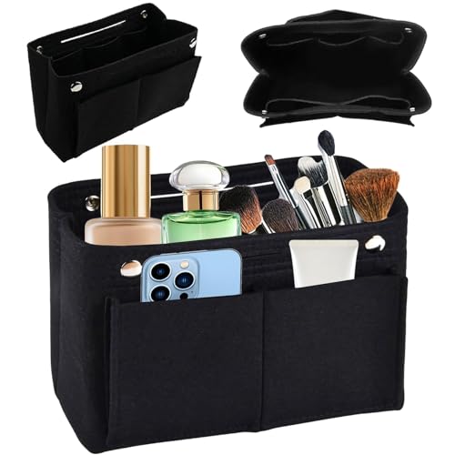 1 Stück Taschenorganizer Handtaschen Organizer30x20x10, Taschen Organizer Shopper Bag Organizer Innentasche Für Handtaschen Taschenorganizer Shopper Für Handtaschens Mit Mehreren Fächern (Schwarz)