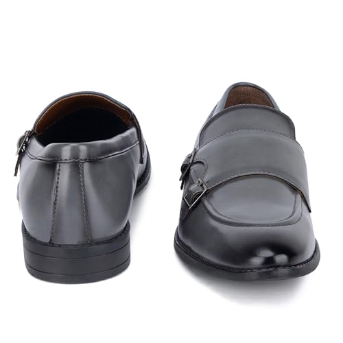 Image of LOUIS STITCH Double Monk Strap Shoes for Men | Slip-on Monk Style | Office Shoes for Men | Formal Shoe for Men Ideal for Business, Casual, Parties (LSRG FMBB)
