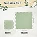 100 Pcs Sage Green Napkins Scalloped Edged Dessert Cocktail Napkins Folded 5 x 5 Inches Disposable Napkins for Dinner Wedding Birthday Party