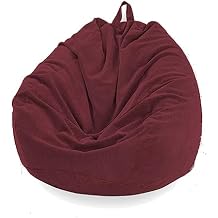 Mateju Bean Bag Chair, Beanbag Chair Adult, Bean Bag Corduroy without Filling, Plush Toy Storage Large Bean Bags, High Back Bean Bags, Suitable for Indoor and Yard Beanbag S,Burgundy
