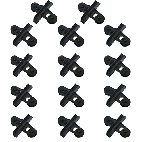 14個入 吸盤 キスゴム 水槽 ガラス 仕切り プラスチック 水槽ガラスクリップ 厚さ5-7mmでクランプ可能 (ブラック)