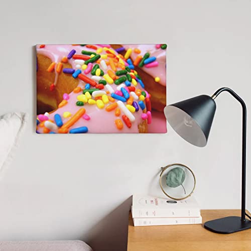 Impression sur toile donuts œuvre murale étanche pour salle de bain