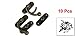 uxcell Right Latch Hook Antique Wood Box Hasp Catch Decor, Bronze Tone, 10-Piece