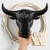 Crowye 1 Set Small Roping Dummy Plastic Junior Steer Head Dummy Set Horn Spread 11