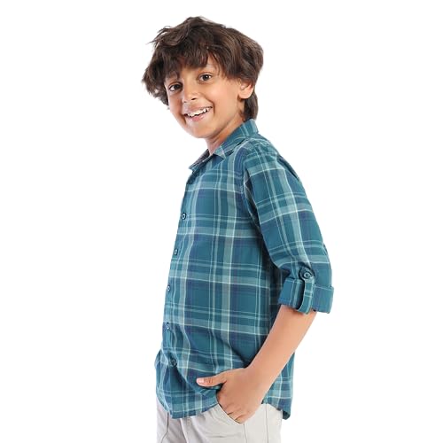 Image of BONKIDS Boys Blue Color Shirt(BON9326 Blue Deep Checks 2-3Y)