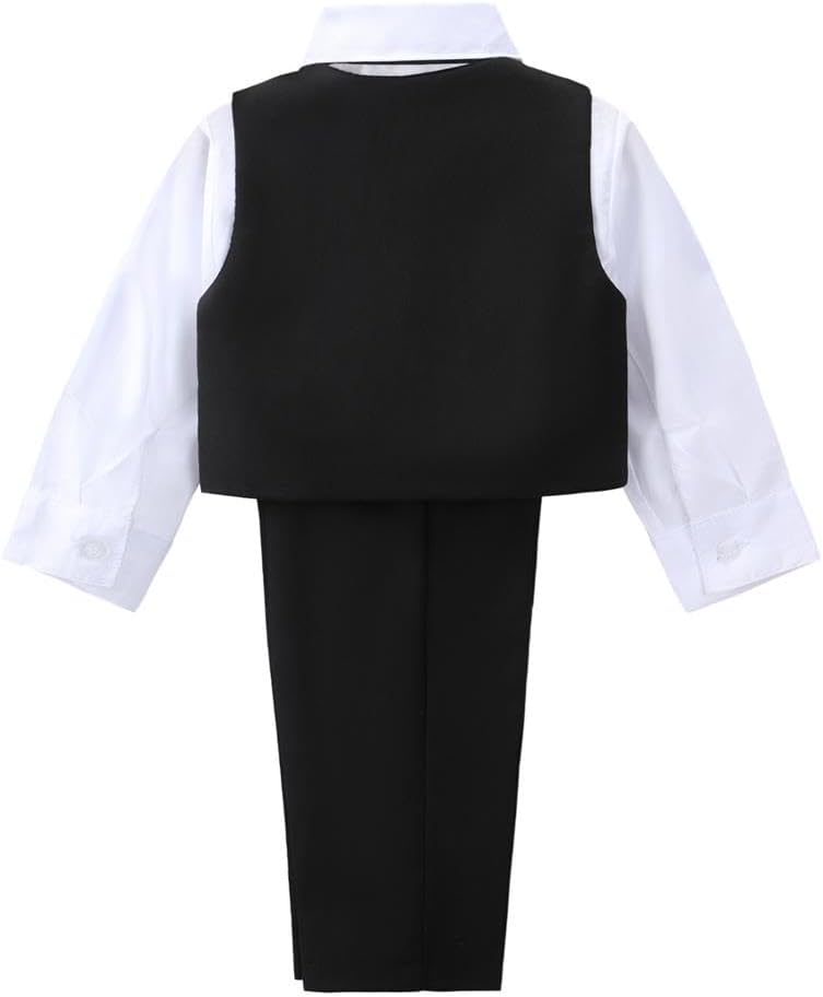 Dressy Daisy Baby Toddler Boys Tuxedo Suit Formal Wear Outfit Set with Bow Tie Size 12 Months to 4T for Wedding Birthday