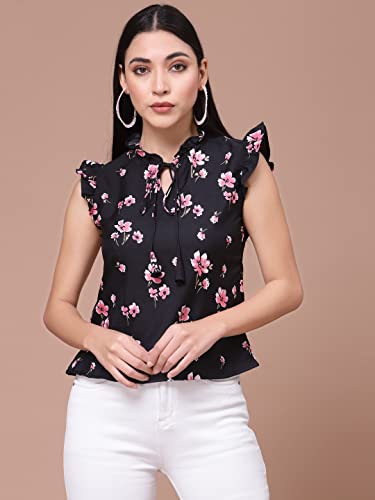 Image of OOMPH! Women's Crepe Floral Relaxed Fit Shirt