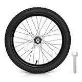 Exceedhub 16 Inch Kids Bike Front Wheels Replacement with Solid Air Rubber Tire and Inner Tube, Bicycle Bike Wheels Don't Fit with Huffy Bike