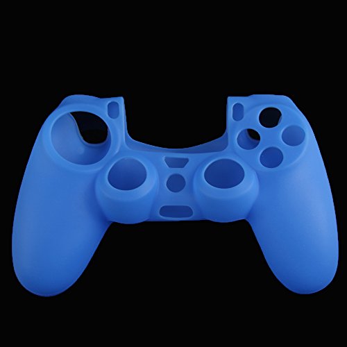Vktech Silicone Rubber Soft Case Skin Cover For Ps4 Controller Grip Handle (Blue) #TOP1