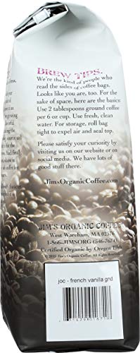 Jims Organic Coffee Organic Ground French Vanilla Coffee, 12 Oz #TOP2