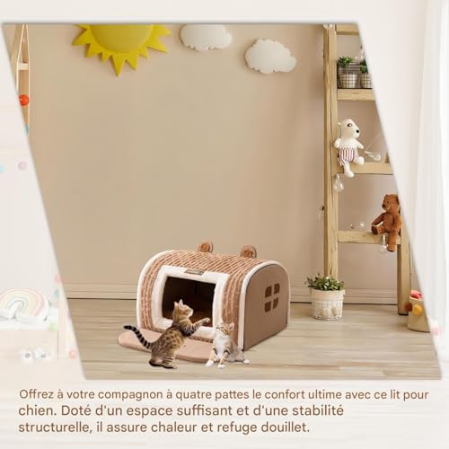 Casa para perro de interior y dulce para gatitos perros pequeño tamaño mediano de invierno 3