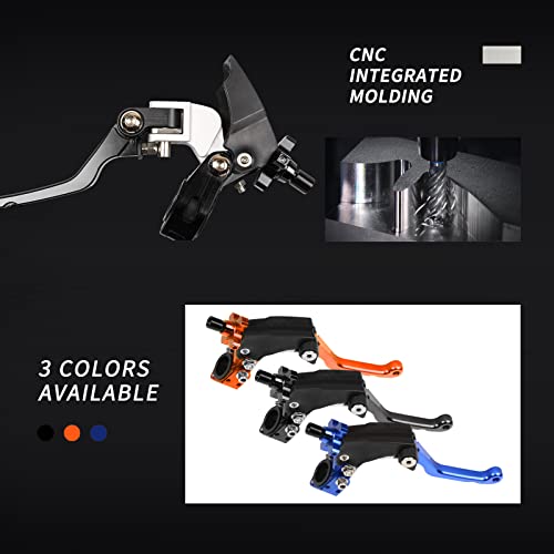 Polarbear 7/8" Dirt Bike Clutch Brake Lever Cnc Short Stunt 360°Rotation Anti-Drop For Xcfw Xcw Sxf Xcf 50 85 110 125 150Cc Pit Bike Taotao(Black) #TOP2