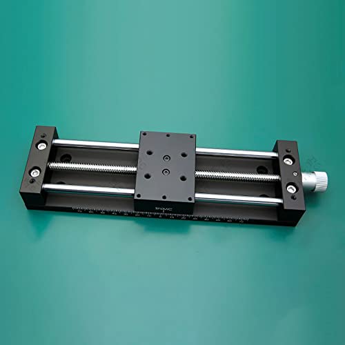 LeTkingok 70x50MM X-Axis Manual Slide Table Stainless Steel T-Bar Copper Nut Linear Optical Axis Guide Stroke 149MM