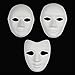 12PCS Paper Mache Art Mask White DIY Full Face Masks Blank Paintable Mask Costume for Mardi Gras Cosplay Masquerade Dance Party