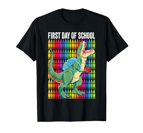 First Day of Kindergarten Shirt Dinosaur Back to School Camiseta