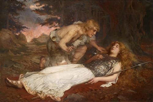 Tableau Siegfried et Bruennhilde Butler Impression Art Mural Poster Chambre 60x90