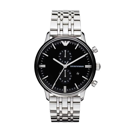Image of Emporio Armani Men's Three-Hand Leather Watch