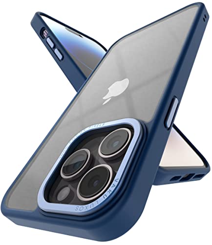 Image of eller sante Trans Armor for iPhone 14 Pro Case Cover, 6 Feet Drop, Metal Ring Camera Protection, Shockproof, Scratch Resistant, Slim, Compatible with iPhone 14 Pro Back Cover - Dark Blue