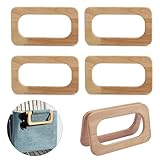 Asas de Madera para Bolso, Asas de Bolso Rectangulares, DIY Hacer Bolso de Madera Asa de Transporte Accesorios, para Bolsos de Mano Embragues y Monederos