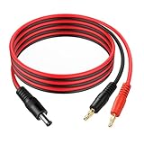 YACSEJAO 14AWG DC5521 to 4mm Banana Cable 3FT/1M DC 5.5mm x 2.1mm to 4mm Banana Plug Cable DC 12V-24V Instrumentation Equipment Connector (DC5.5 * 2.1MM)