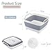 2.4 Gal(9L) Collapsible Dish Basin with Drain Plug, Space Saving Outdoor Multiuse Foldable Sink Tub, Dishpan, Kitchen Storage Tray for Camping, Vegetable Washing, RV (Gray)