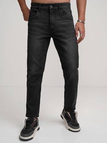 Image of Highlander Men Men's Straight Fit Jeans | Mid Rise | Stretchable | Designed for Comfort & Ease of Movement| Jeans for Man