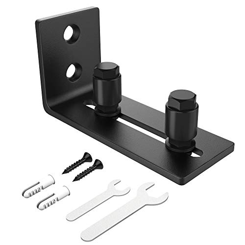 Best Deal 🛒 ZEKOO Multifunctional Sliding Barn Door Hardware Door Doorframe Bottom Floor Guide Adjustable Wall Guide Screws