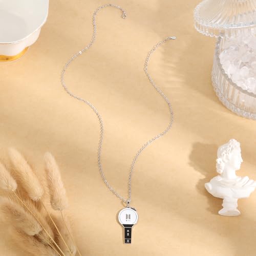 Army Lightstick Necklace Inspired Pendant 18K Gold Plated Jewelry Merch for Army Fans Gifts4