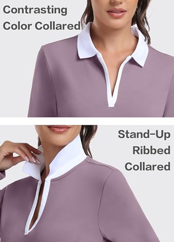 Image of Hiverlay Golf Dresses for Women with Shorts and Pockets, V-Neck Short Sleeve Tennis Dress, Workout Athletic Dresses