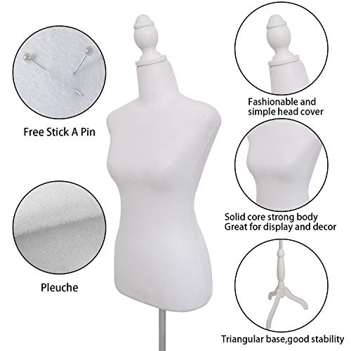 Female Dress Form Pinnable Mannequin Body Torso Models With Tripod Base Stand #TOP2