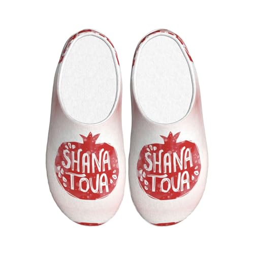 Rosh Hashanah Adult Cotton Slippers Home House Indoor Shoes - Main Image