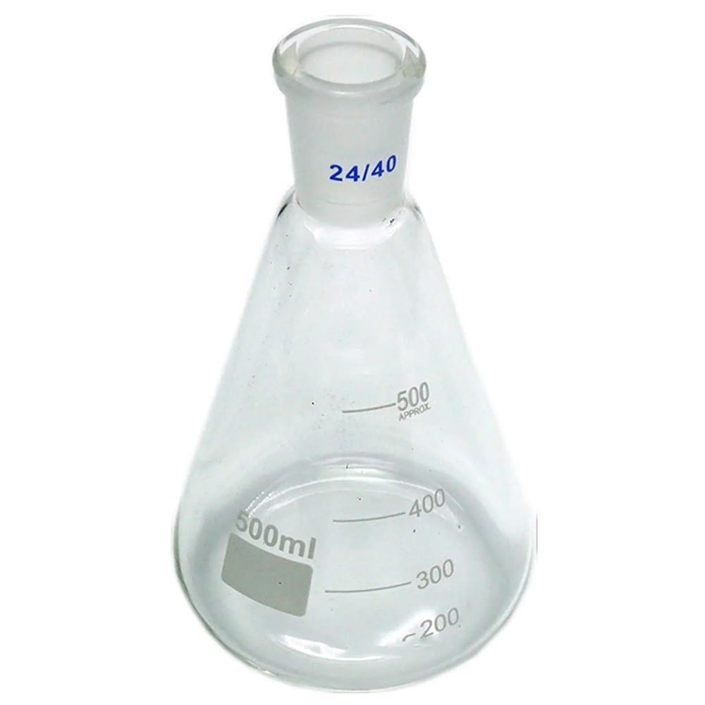 Vetreria da laboratorio Beuta di Erlenmeyer in vetro 24/40 da 500 ml con giunto smerigliato Vetreria da laboratorio