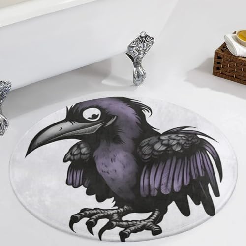 Alfombra de cuervos pequeña lavable para decoración de salón 6