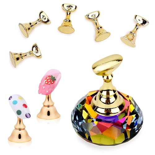 Kit de soporte para arte de uñas con 5 bases magnéticas miniatura 3