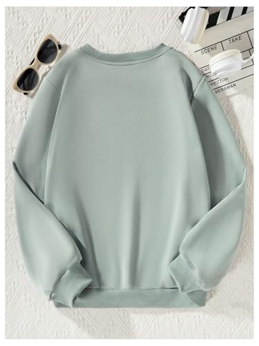 Verdusa Girl's Cute Cartoon Crew Neck Sweatshirts Long Sleeve Pullover Tops2