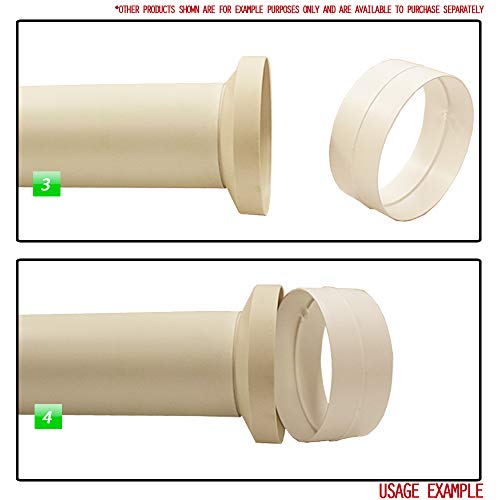 Round Ducting Reducer 150mm to 100mm - 6 to 4 inch Duct Pipe Reduction Coupler for Extractor Fans Cooker Hood Tumble Dryer Ventilation - Image 3