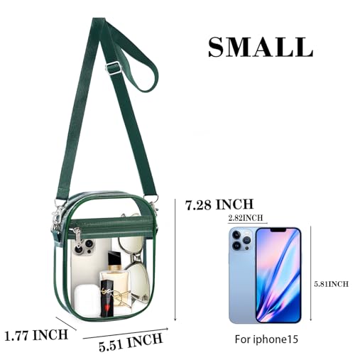 Image of Fibrdoo Clear Crossbody Purse Bag, Clear Bag Stadium Approved with Front Pocket for Concerts Sports Festivals