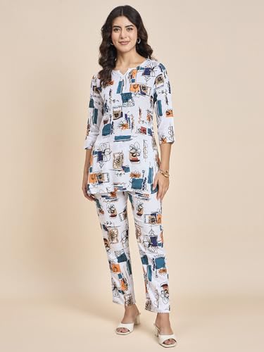 Image of Truvon Fashions Women Cord Set, Kurta and Pant Set