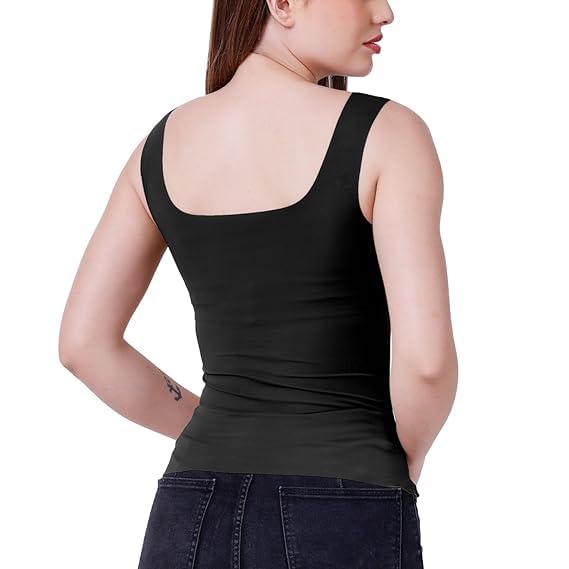 Image of SHAPERX Seamless Round Padded Camisole in for Women - Soft Fabric with Removable Cups