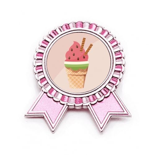 Broche pastèque en métal CS Ice Rose M : bijou de veste aux finitions soignées