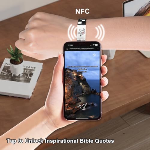 Scan Phone Bible Verse Bracelet - God is Greater Than The Highs and Lows Scripture Band - Daily Devotional Christian Gift for Women, Men - Adjustable Wristband2