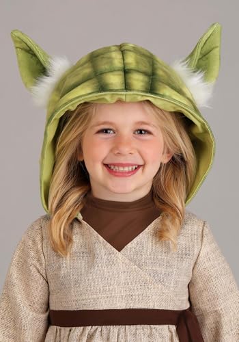 Disfraz de Yoda para niña con capucha y guantes miniatura 3