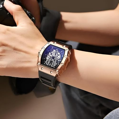 Image of KITCONE Multicolour Dial Analogue Men's Wrist Watch with Date Calendar, Metal Case and Strap Chronographs is Decorative Non Functional - MZ1